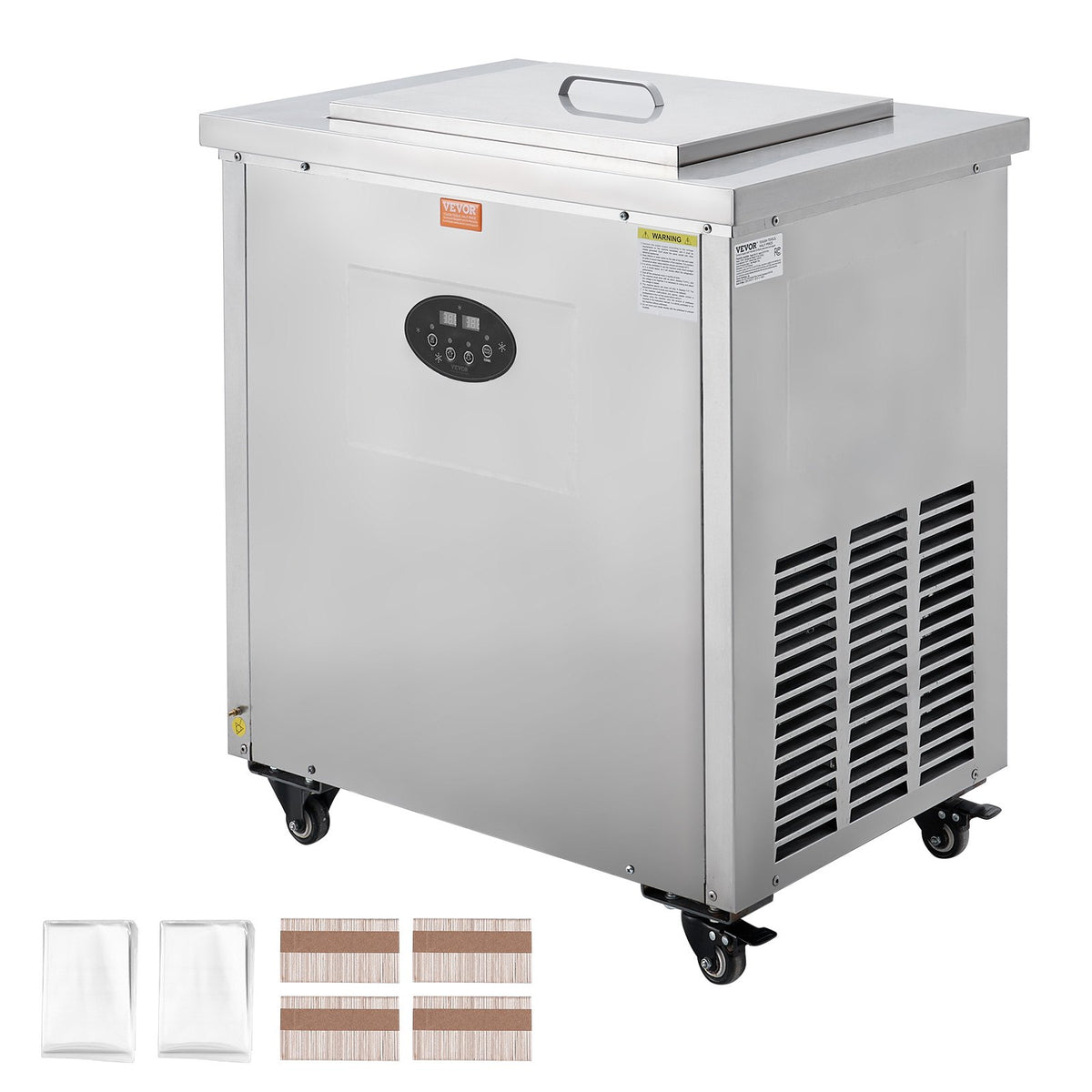 VEVOR Commercial Ice Lolly Machine with 2 Moulds, 52 Pieces per Cycle, up to 1872 Pieces per Day