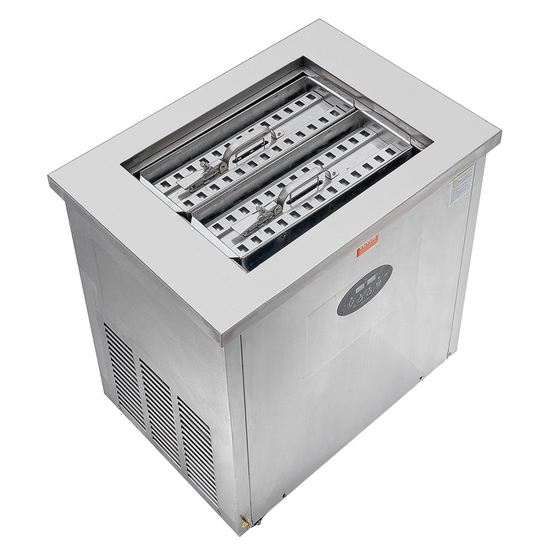 VEVOR Komerciālā saldējuma kociņu iekārta ar 2 veidnēm, 52 gab., līdz 1872 gab./dienā