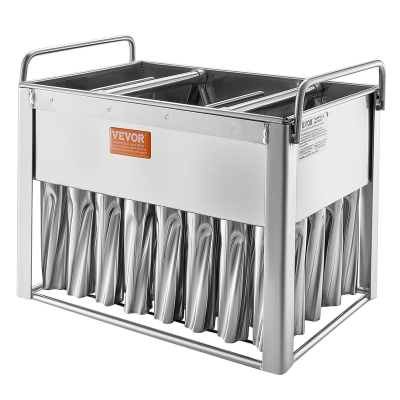 VEVOR nerūsējošā tērauda saldējuma formu komplekts, 40 cilindriskas veidnes, ar 50 kociņiem un maisiņiem