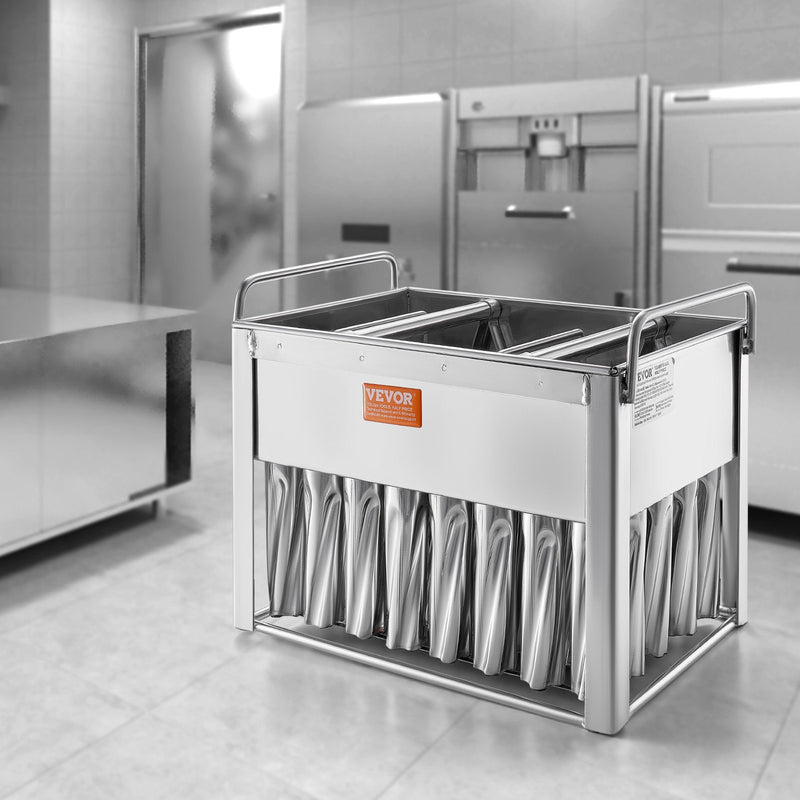 VEVOR nerūsējošā tērauda saldējuma formu komplekts, 40 cilindriskas veidnes, ar 50 kociņiem un maisiņiem