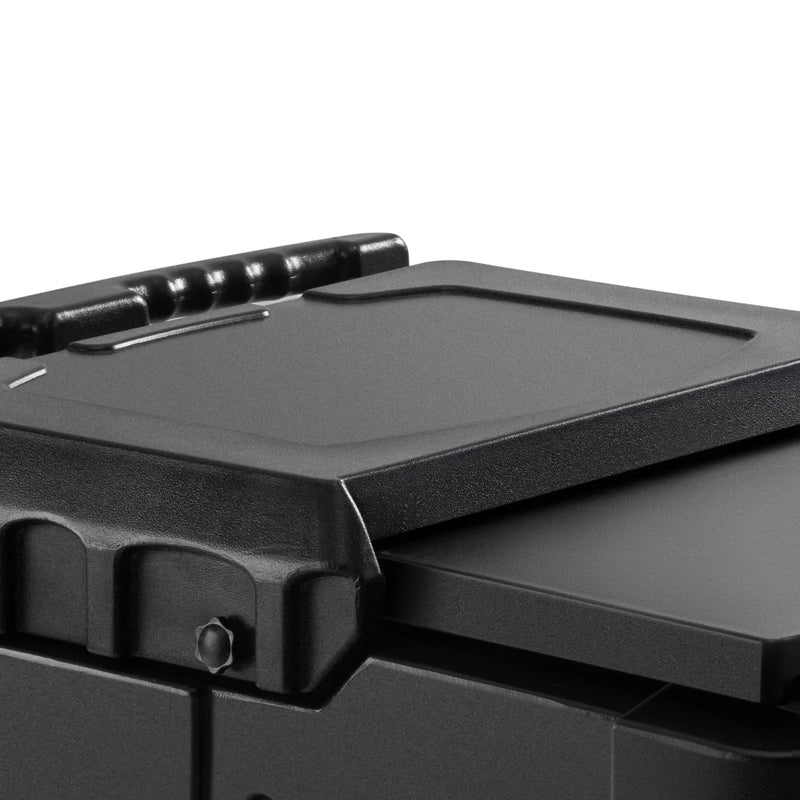 Komerciālais ledus konteiners 57 kg, pārnēsājams ledus ratiņš ar izolāciju, 80 x 58 x 74 cm, ar 4 riteņiem un bīdāmu vāku, piemērots ēdināšanai, virtuvēm, bāriem un restorāniem