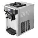VEVOR komerciālais saldējuma automāts, ražība 20–28 l/h, 2200 W, 3 garšu galda tipa mīkstā saldējuma iekārta ar 2 x 6 l tvertnēm un maisīšanu, priekšdzesēšana un pašattīrīšanās, piemērots uzkodu un desertu veikaliem - ZEMLETES.LV