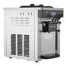 VEVOR komerciālais saldējuma automāts, ražība 20–28 l/h, 2200 W, 3 garšu galda tipa mīkstā saldējuma iekārta ar 2 x 6 l tvertnēm un maisīšanu, priekšdzesēšana un pašattīrīšanās, piemērots uzkodu un desertu veikaliem - ZEMLETES.LV