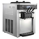 VEVOR komerciālais saldējuma automāts, ražība 20–28 l/h, 2200 W, 3 garšu galda tipa mīkstā saldējuma iekārta ar 2 x 6 l tvertnēm un maisīšanu, priekšdzesēšana un pašattīrīšanās, piemērots uzkodu un desertu veikaliem - ZEMLETES.LV