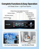 VEVOR komerciālā saldējuma mašīna 20–28 l/h, 2200 W, 3 garšu galda mīkstā saldējuma aparāts ar 2 × 6 l tvertnēm, iebūvētu gaisa padeves sūkni, priekšdzesēšanu un zema maisījuma brīdinājumu