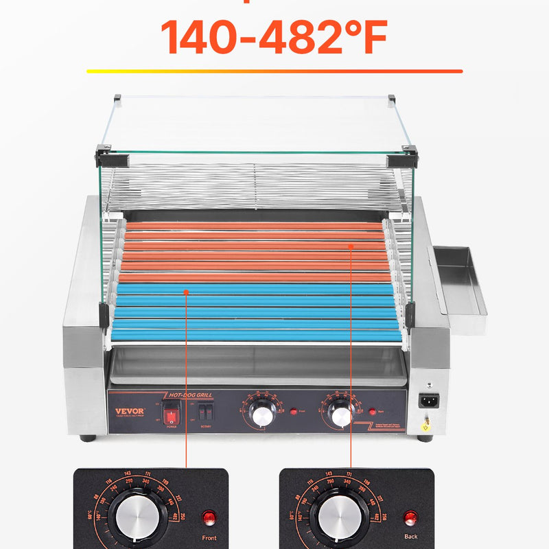 VEVOR Elektriskais 30 karstmaizes 11 rullīšu grils, 2200 W