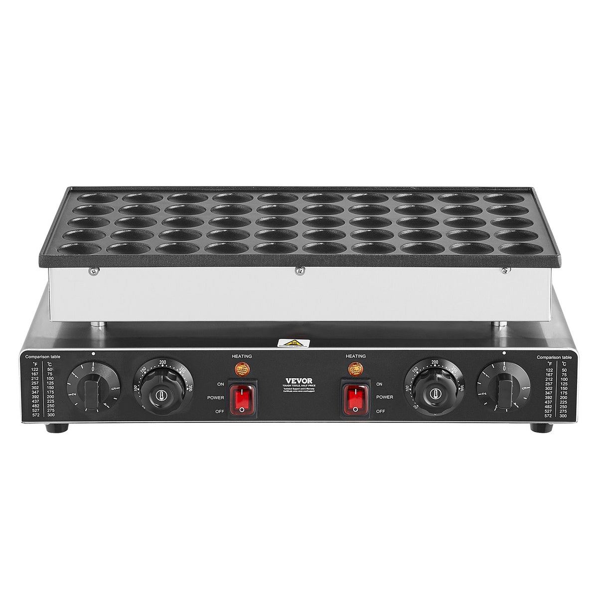 VEVOR Mini Dutch Pancake Machine 50 Pieces Ø43 mm, 1700 W