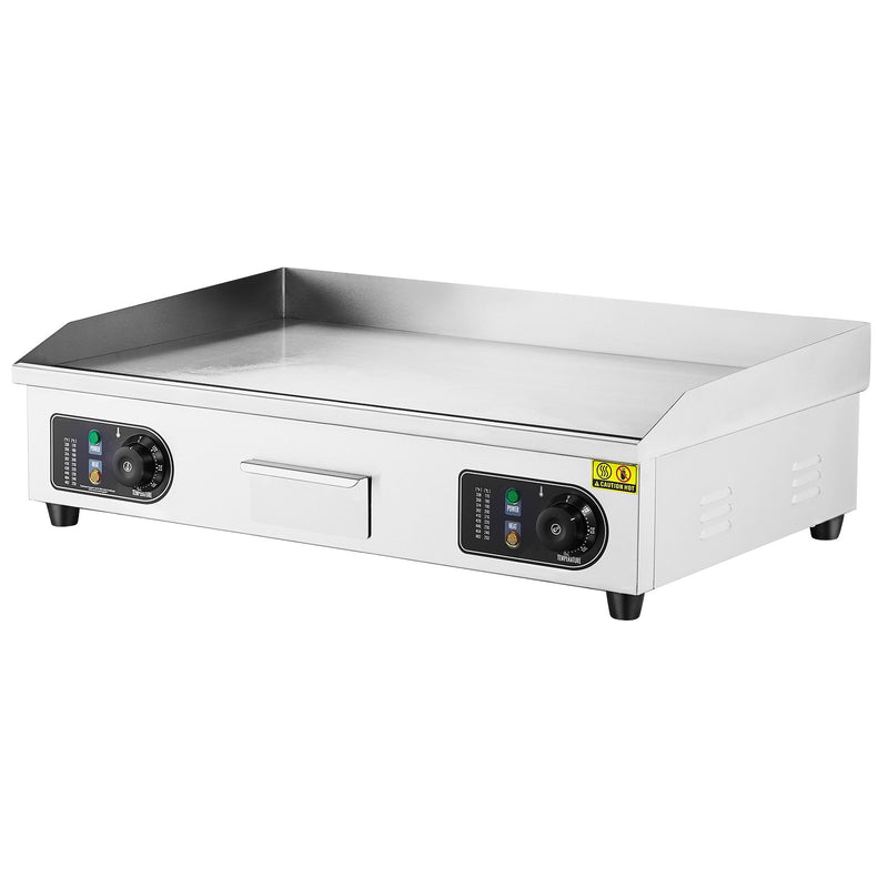 VEVOR komerciālā elektriskā grils 4400 W, galda virsmas, plakana virsma, 50 °C–300 °C