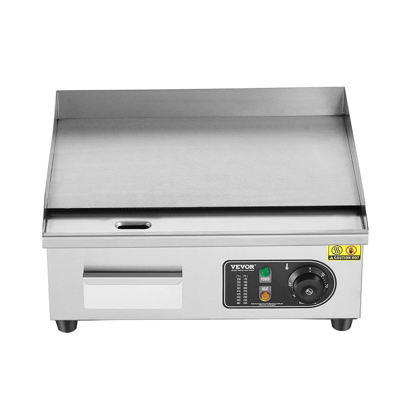 VEVOR komerciālā elektriskā grils 2800 W, galda virsmas, plakana virsma, 50 °C–300 °C