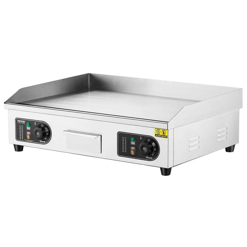 VEVOR komerciālā elektriskā grils 4000 W, galda virsmas, plakana virsma, 50 °C-300 °C