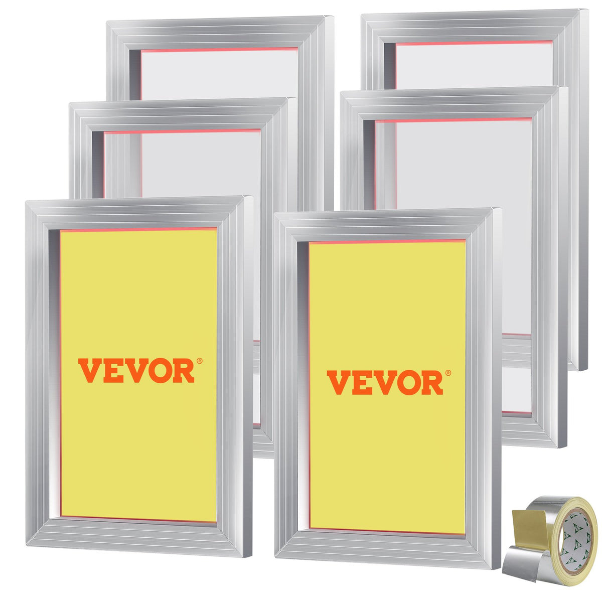 VEVOR siiditrükiraamide komplekt 25 × 35 cm, 110 võrk, 6 tk