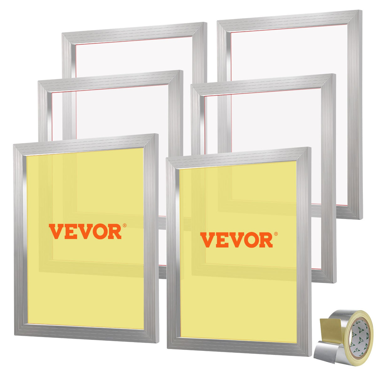 VEVOR siiditrükiraamide komplekt 50,8 × 61 cm, 305 võrk, 6 tk