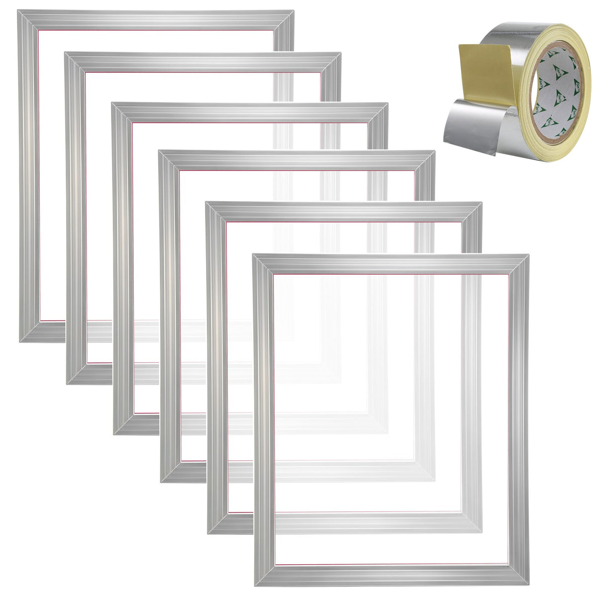 VEVOR siiditrükiraamide komplekt 50,8 × 61 cm, 305 võrk, 6 tk