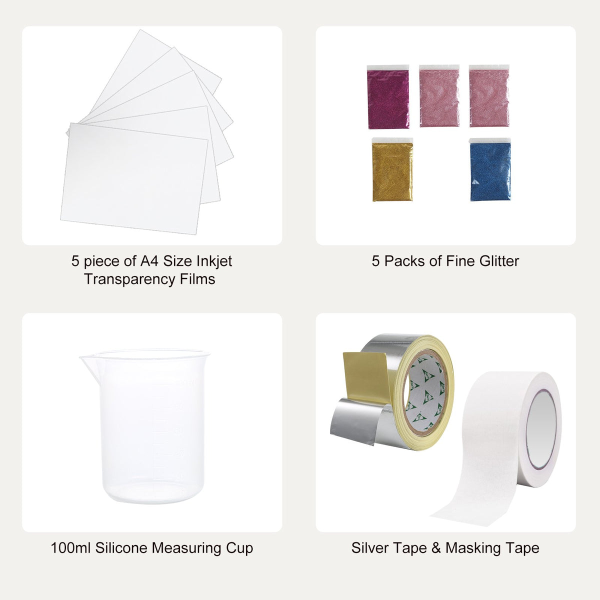 VEVOR Screen Printing Kit with 3 Aluminium Frames, 110 Mesh, Squeegees, Glitter and Films, for T-Shirt Printing