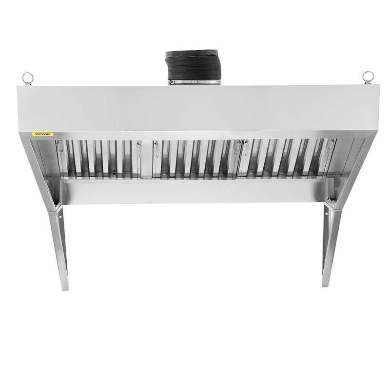 VEVOR komerciālais izplūdes ventilācijas sistēma 2,13 m, 201 nerūsējošais tērauds, ar 3 izņemamiem eļļļas filtra tīkliem