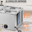 VEVOR Komerciālais Elektriskais Ēdienu Sildītājs – 3 Pannu Bufetes Sildītājs, 16L sildtrauks ar ūdens peldi