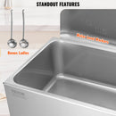 VEVOR komerciālais elektriskais ēdienu sildītājs, 18L, 1200W, Bain Marie