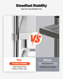 VEVOR nerūsējošā tērauda ratiņi, 2 līmeņu pārvietojami laboratorijas un servisa ratiņi ar bloķējamiem riteņiem, medicīnas apkalpošanas ratiņi ar paplātēm, pastiprināti mobilie uzglabāšanas ratiņi slimnīcām, restorāniem, virtuvēm un saloniem