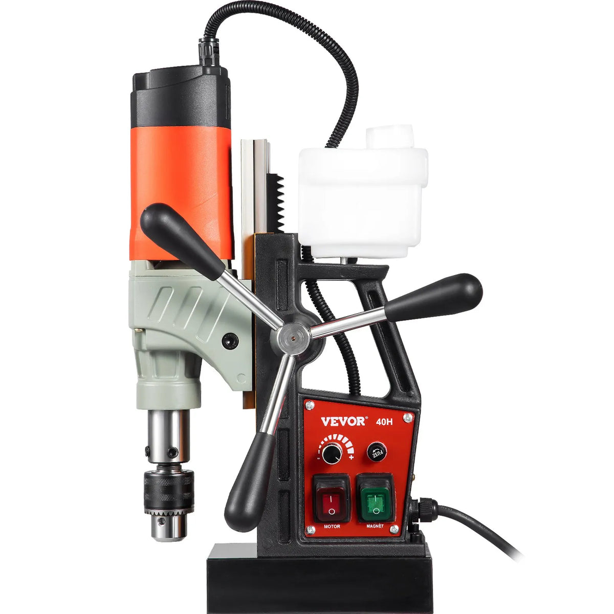VEVOR Magnetic Drill Press, 1200 W, Ø40 mm Drilling Diameter, 13000 N Magnetic Holding Force, Portable Electric Drill with Variable Speed, 580 RPM, Suitable for Any Metal Surface and Home Improvement Work, CE Certified