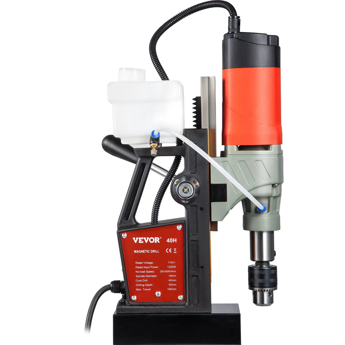 VEVOR Magnetic Drill Press, 1200 W, Ø40 mm Drilling Diameter, 13000 N Magnetic Holding Force, Portable Electric Drill with Variable Speed, 580 RPM, Suitable for Any Metal Surface and Home Improvement Work, CE Certified