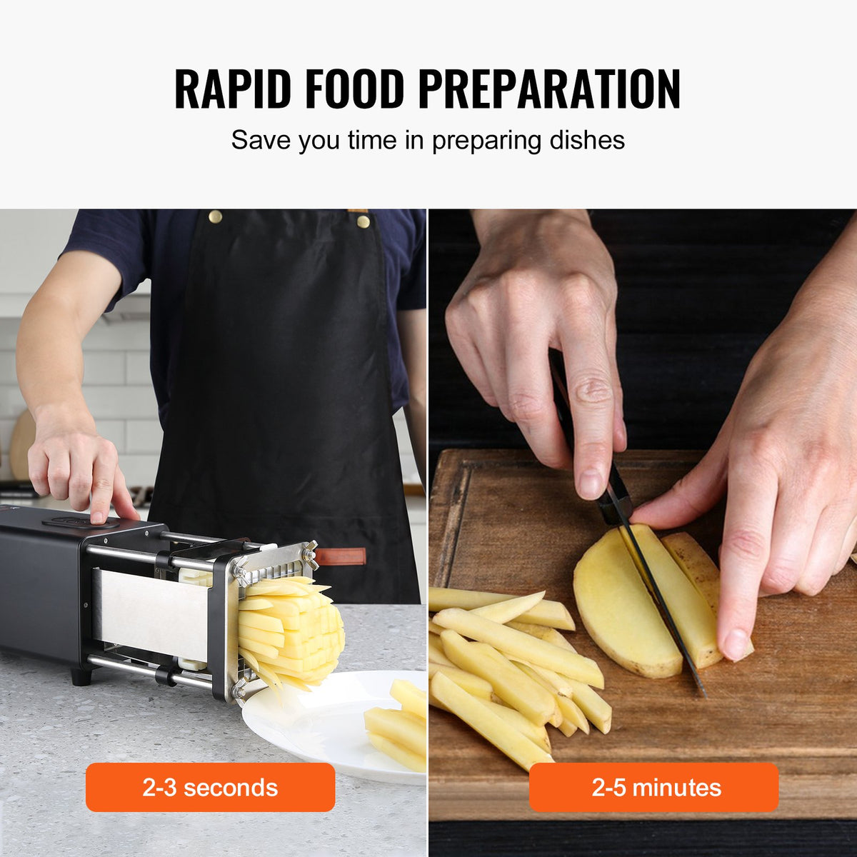 VEVOR Electric French Fries Cutter, Stainless Steel
