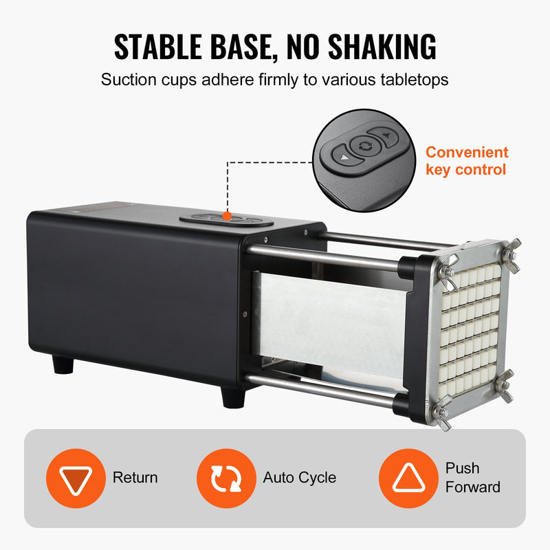 VEVOR elektriskais kartupelu frī griezējs, nerūsējošais terauds, dārzenu šēletājs