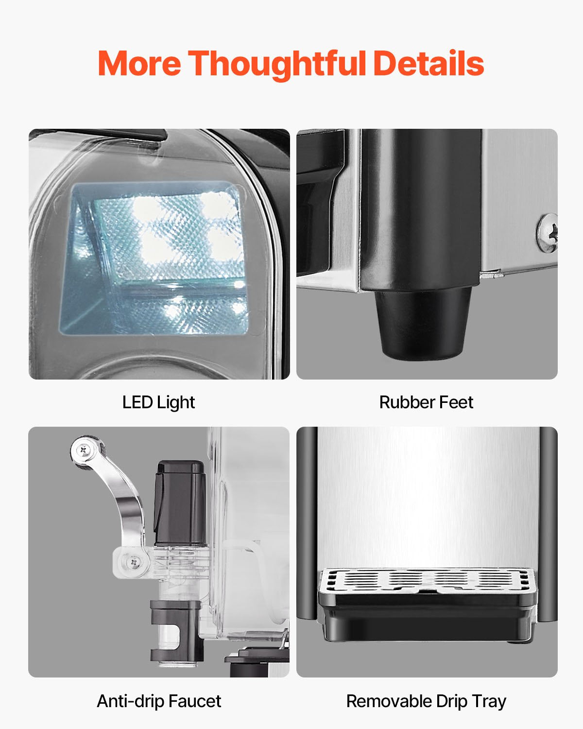 VEVOR Commercial Slush Machine 3 L, for Margaritas, Smoothies and Frozen Drinks