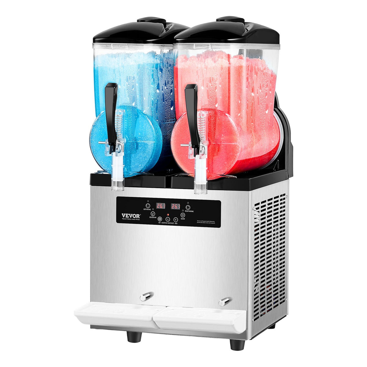 VEVOR Commercial Granite Machine 2 × 12 l, for Margaritas, Smoothies and Frozen Drinks