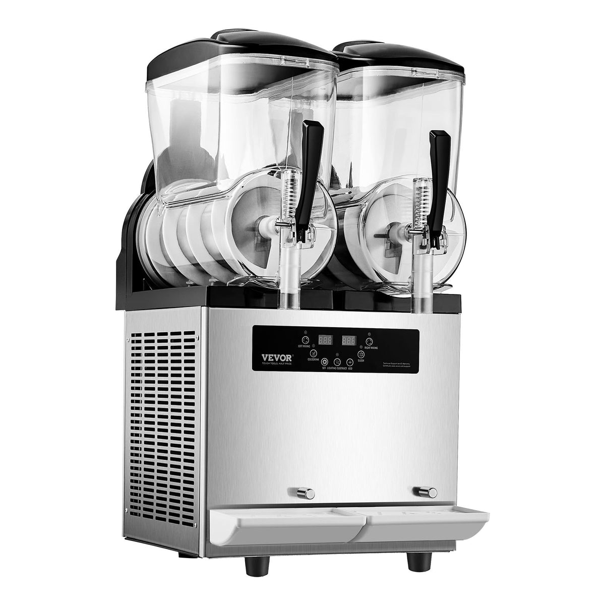 VEVOR Commercial Granite Machine 2 × 12 l, for Margaritas, Smoothies and Frozen Drinks