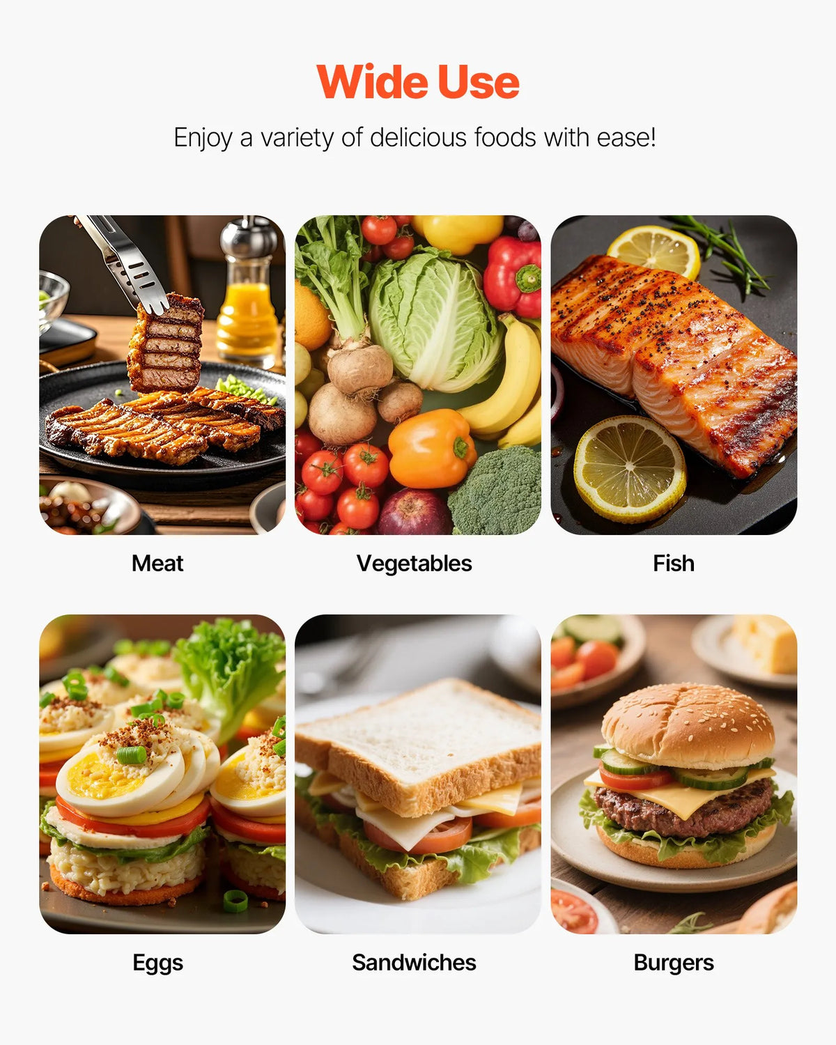 VEVOR Commercial Panini Grill 3600 W, Dual Press, 48 × 23 cm Smooth Plate
