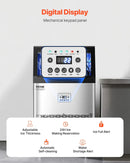 VEVOR komerciālais ledus ģenerators 40,8 kg/24 h ar 15 kg uzglabāšanas ietilpību, 50 kubiņi 15 minūtēs, brīvi stāvošs ar LED digitālo displeju un pašattīrīšanos, piemērots bāram, birojam un restorānam