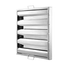 VEVOR 49,5 x 49,5 cm komerciālais tvaika nosūcēja filtrs – nerūsējošā tērauda lamellu filtrs