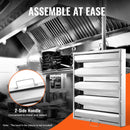 VEVOR 49,5 x 49,5 cm komerciālais tvaika nosūcēja filtrs – nerūsējošā tērauda lamellu filtrs