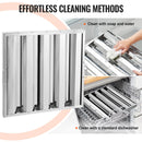 VEVOR 49,5 x 49,5 cm komerciālais tvaika nosūcēja filtrs – nerūsējošā tērauda lamellu filtrs