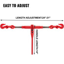 VEVOR 2-paku sprūdrata ķēžu spriegotāju komplekts 7,9 mm - 9,5 mm, sprūdrata mehānisms, 2994 kg slodzes kapacitāte