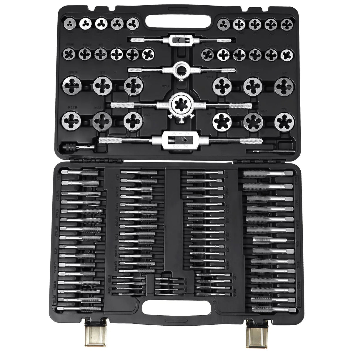 VEVOR 110-Piece Tap and Die Set M2–M18, High Speed Steel, with Accessories and Case