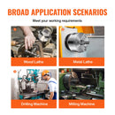 VEVOR 3-žokļu pašcentrējošā virpas patrona 160 mm, 3,5–160 mm satveršanas diapazons, ar atgriezeniskiem žokļiem un T-veida atslēgu, virpai/CNC/3D printerim/frēzei/urbjmašīnai