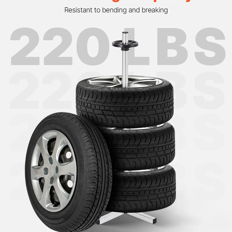 Riepu statīvs ar disku turētāju 4 riepām — der līdz 225 mm platām riepām