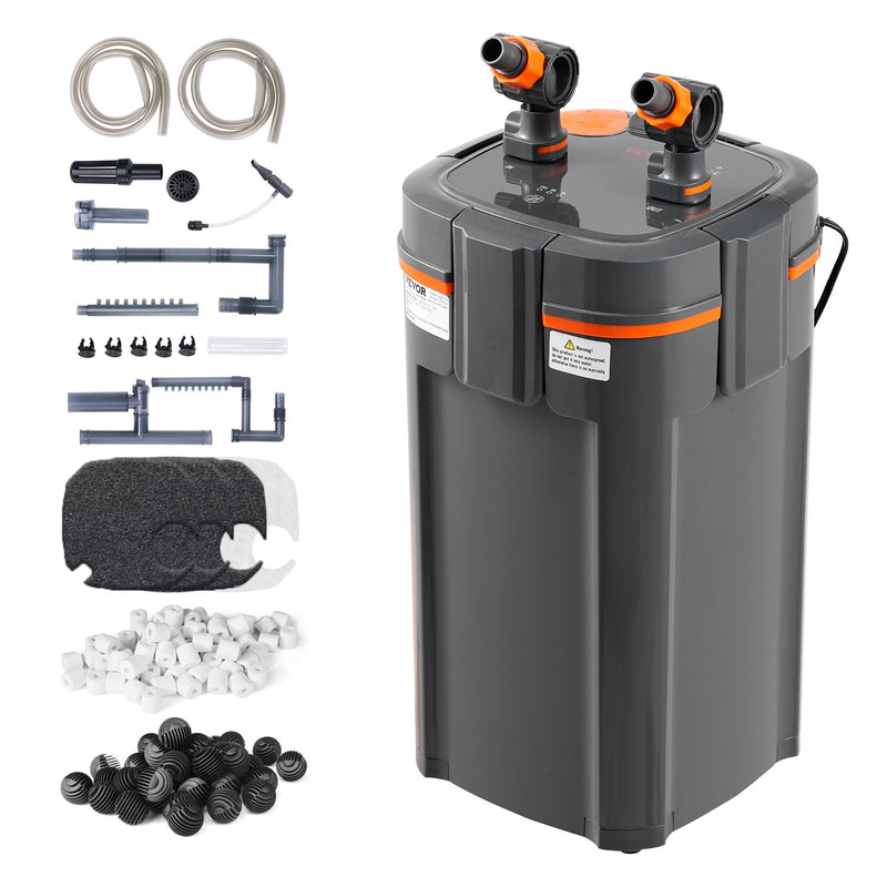 VEVOR 454 litru akvārija filtrs ar 15 W UV lampu, klusa darbība