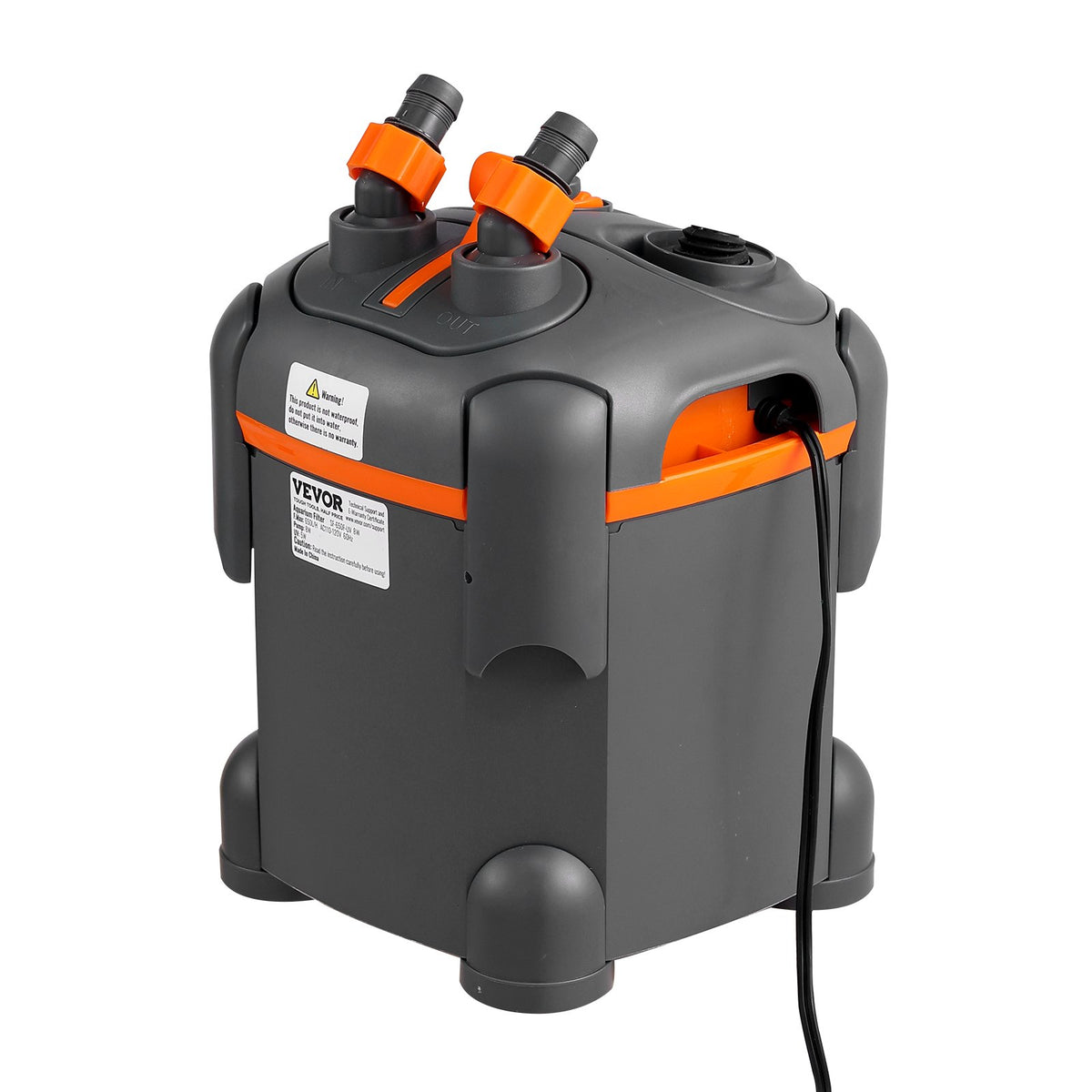 VEVOR akvaariumi välisfilter 8 W UV-lambiga, vaikne, akvaariumitele kuni 113 l