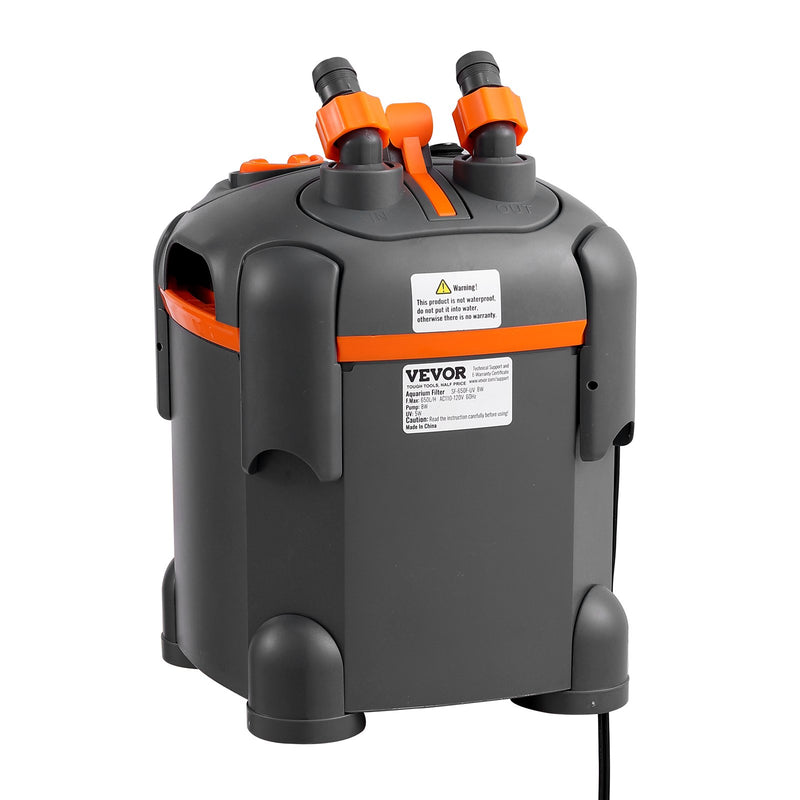 VEVOR Akvārija kanistra filtrs 113 l ar 8 W UV lampu, klusa darbība