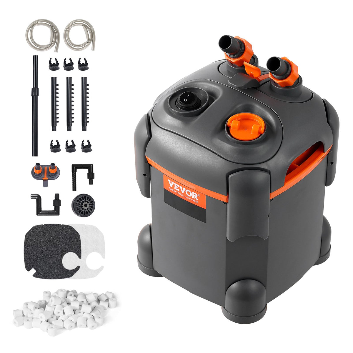 VEVOR akvaariumi välisfilter 8 W UV-lambiga, vaikne, akvaariumitele kuni 113 l