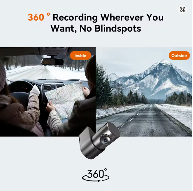 DDPAI N1 DUAL auto video reģistrators – priekšējā un aizmugurējā kamera, 1296P, nakts redzamība, Wi-Fi, 24/7 stāvvietas režīms