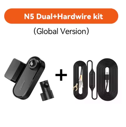 DDPAI N5 DUAL 4K auto video reģistrators – priekšējā un aizmugurējā kamera, Wi-Fi, GPS, ADAS, balss vadība, NightVIS, 24/7 stāvvietas režīms