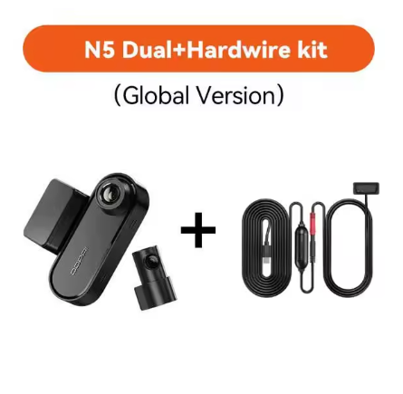 DDPAI N5 DUAL 4K auto video reģistrators – priekšējā un aizmugurējā kamera, Wi-Fi, GPS, ADAS, balss vadība, NightVIS, 24/7 stāvvietas režīms