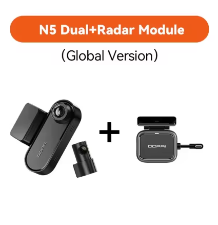 DDPAI N5 DUAL 4K auto video reģistrators – priekšējā un aizmugurējā kamera, Wi-Fi, GPS, ADAS, balss vadība, NightVIS, 24/7 stāvvietas režīms