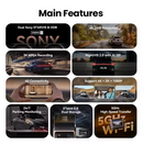 DDPAI Z60 Pro 4K auto video reģistrators – atbalsts 3 kamerām (priekšā, salonā, aizmugurē), SONY STARVIS2, ADAS, 5GHz Wi-Fi, 4G attālinātā piekļuve