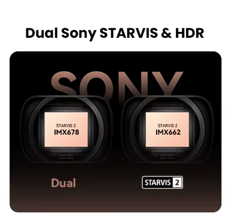 DDPAI Z60 Pro 4K auto video reģistrators – atbalsts 3 kamerām (priekšā, salonā, aizmugurē), SONY STARVIS2, ADAS, 5GHz Wi-Fi, 4G attālinātā piekļuve
