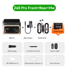 DDPAI Z60 Pro 4K auto video reģistrators – atbalsts 3 kamerām (priekšā, salonā, aizmugurē), SONY STARVIS2, ADAS, 5GHz Wi-Fi, 4G attālinātā piekļuve