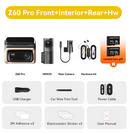 DDPAI Z60 Pro 4K auto video reģistrators – atbalsts 3 kamerām (priekšā, salonā, aizmugurē), SONY STARVIS2, ADAS, 5GHz Wi-Fi, 4G attālinātā piekļuve